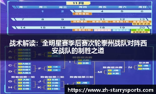 战术解读：全明星赛季后赛次轮泰州战队对阵西安战队的制胜之道